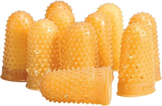 ACCO Rubber Finger Tips,Size 11.5 (Small/Medium),5/8" Base Diameter,Nubbed for Better Gripping,Box (S7054035),12 Count (Pack of 12)