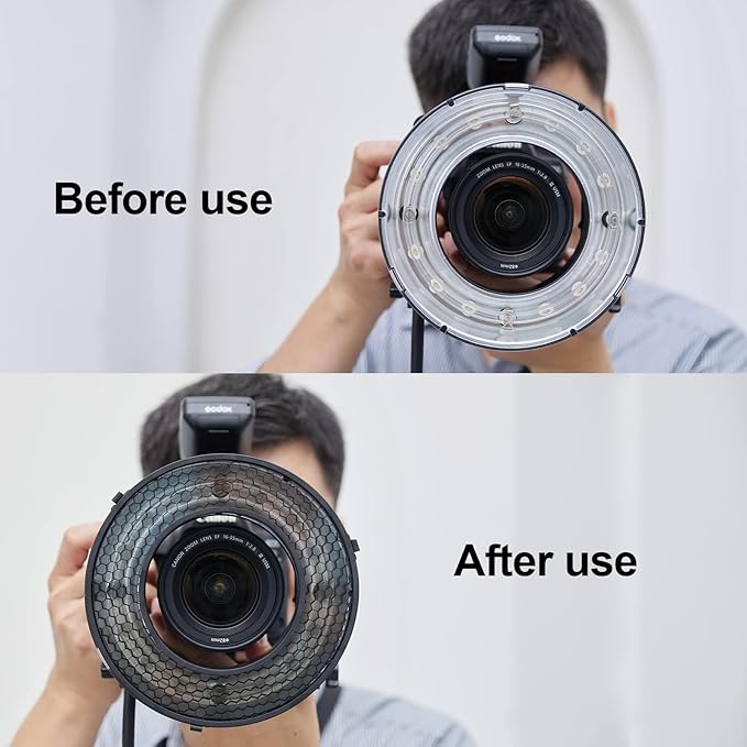 Godox R200-HC30 30° Honeycomb Grid for Godox R200 Ring Flash Head, Photography Lighting Accessory for Creative Shooting, Art, Advertising, Product Shooting