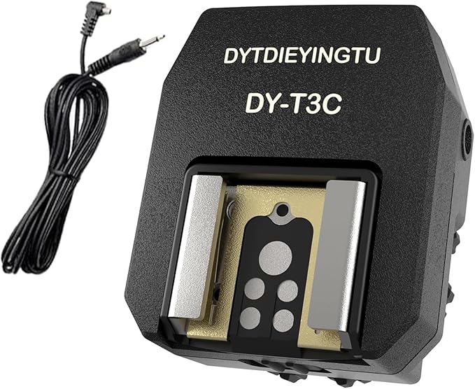 The Canon camera Hot Shoe TTL converter height-increasing adapter DY-T3C-01 can be used as an external multi-light and multi-angle indoor lighting accessory for shooting 5d2 5d3 5d4 6d R5 R6 R7 R8 R10