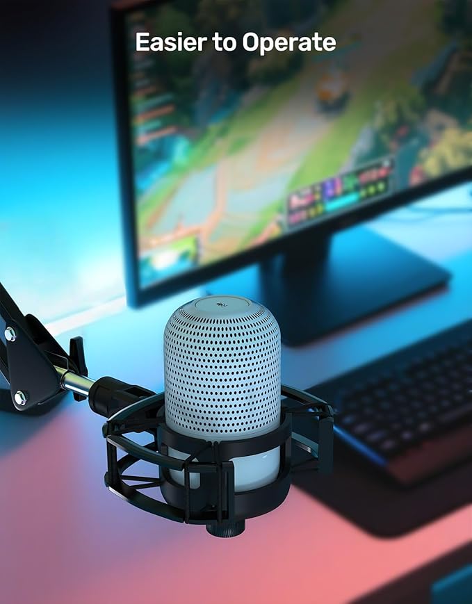Custom Built for Razer Seiren Shock Mount Anti-Vibration Suspension Elastic Shock Mount Holder Clip Mics Stand with Screw Adapter Compatible with Razer Seiren V3 Mini USB V2 Microphone