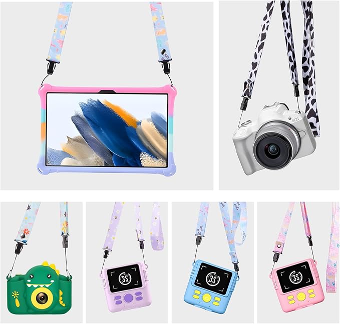 VOVMOEYA Camera Strap Kids,Camera Lanyard Neck Strap kids,iPad Strap for Kid,Children Camera Strap for Fujifilm mini Camera Kodak Smile + Smile plus(Pink)