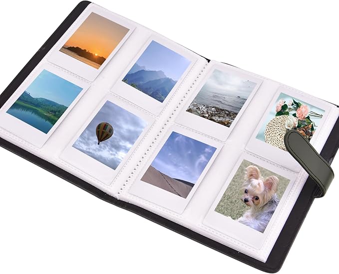 Sunmns Accessories Bundle Kit Compatible with Fujifilm Instax Mini 12 11 9 8 90 70 Instant Camera, Include Album, Film Stickers, Photo Frames, Hanging Frame, Strap (Black)