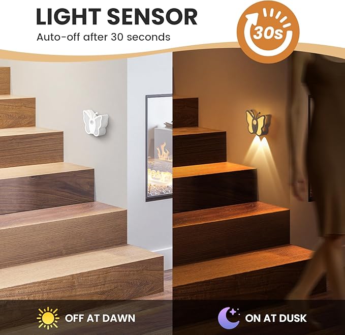 LOFTEK Night Light, Rechargeable Motion Sensor Lights, LED Color Change & Dimmable Light for Kids, Toddler, Adults, Nursery, Wireless Stick on Wall, Bedroom, Bathroom, Stairs, Cabinet White, 8 Pack