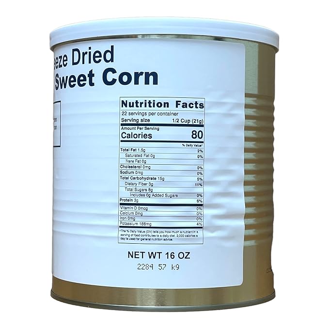 Freeze Dried Holiday Variety Long Term Food Storage and Emergency Preparedness Kits |Survival, Hunting & Emergency Food |25+ Year Shelf life | 6 Cans Per Case(2 Cans Biscuits and Gravy, 2 Cans Corn, 2