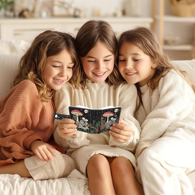 Lebrocoli Skul Lover Mushroom Small Photos Album for 2x3 Inch Films, 56 Pockets Mini Cute Albums Book for Polaroid Fujifilm Instax Mini Instant Camera Printer, Kpop Photocard Pictures Binders Holders