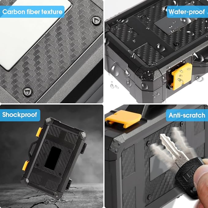 Multi-Function Camera Battery Case Anti-Shock Memory Card Holder for 2X Camera Batteries, 2X CF/XQD/CFeB, 5X SD, 6X TF, and 3X CFeA