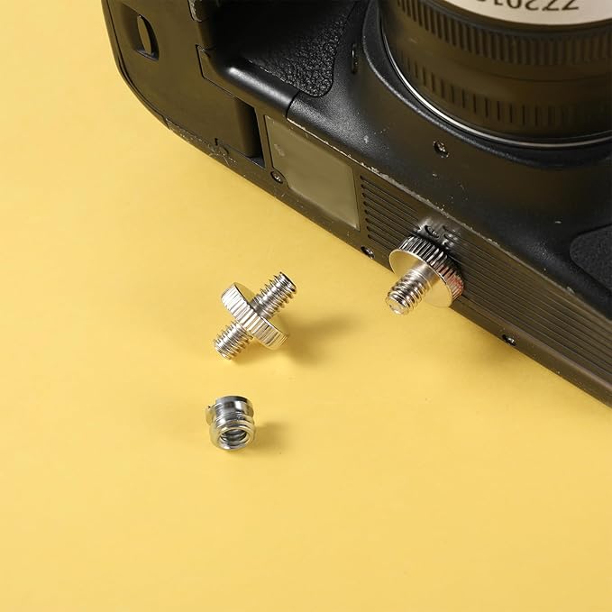 14 Pcs Camera Screws Mount Set 1/4 to 3/8 Tripod Screw Adapter 3/8-20 Thread Converter Adapter 1/4 Screws Camera Hot Shoe Mount Adapters Tripod Mounts Adapters Set for Ballhead Flash Light Monopod