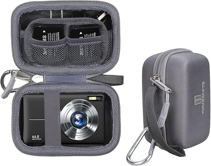 Hard Storage Case for CAMKORY/VAHOIALD/QONGUDS/Fleafer/WONNIE/VYNCS/SMARTKLIK/Rovemre/YiFuar/Focusify/Canon PowerShot 180 190/Sony DSCW800 830 Digital Camera(Case Only) (Dark Gray)