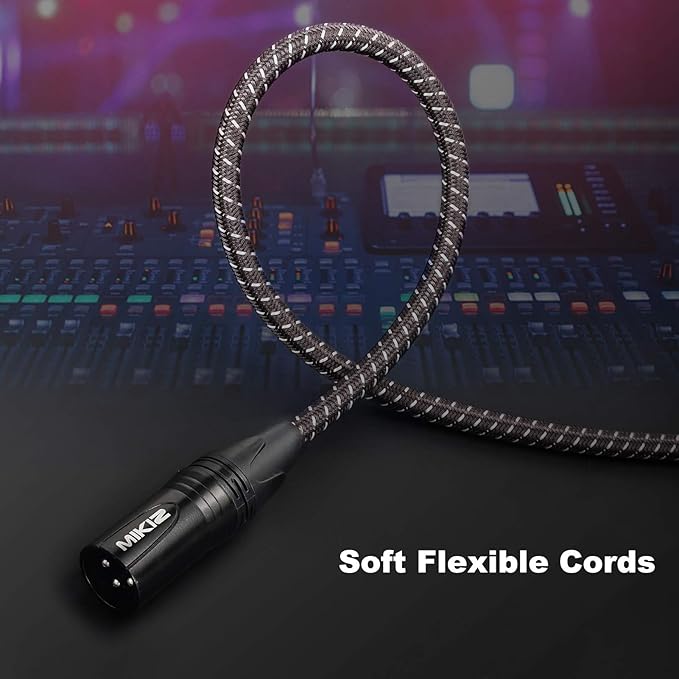XLR Cables Braided 10ft 10 Packs 3 Pins XLR Male to Female Patch Cables