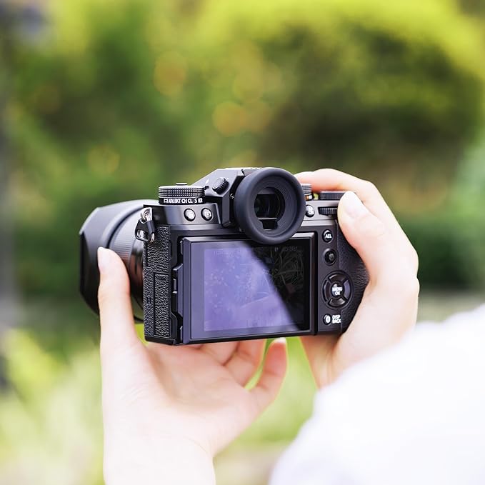 JJC EC-GFX Round Eyecup Eye Cup Eyepiece Viewfinder for Fuji Fujifilm X-T5 XT5 X-T4 XT4 X-T3 XT3 X-T2 XT2 X-T1 GFX100 II GFX100 GFX100S GFX50S II GFX 50S X-H2S X-H2 X-H1, Replaces Fuji EC-GFX Eyecup