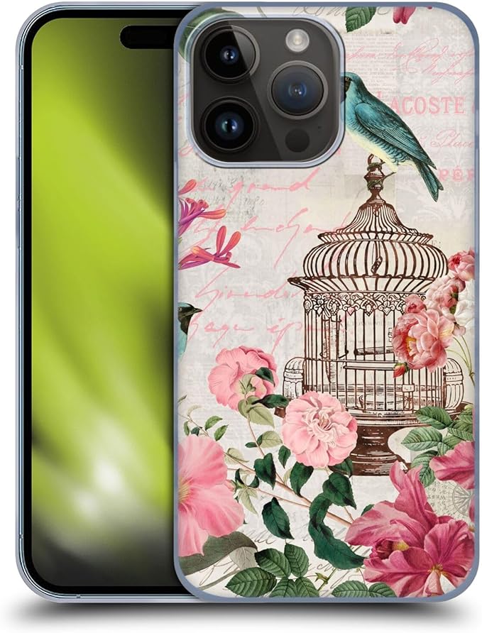 Head Case Designs Officially Licensed LebensArt Birdcage Master Birds and Floral Hard Back Case Compatible with Apple iPhone 15 Pro Max