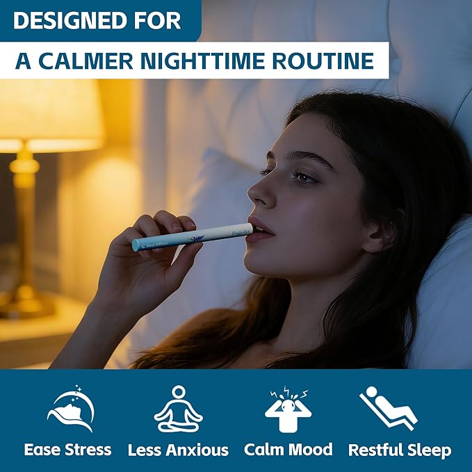 Herbal Anxiety Pen - Melatonin Diffuser with Lavender, Chamomile & Ashwagandha for Sleep Support & Stress Relief - 600 Uses