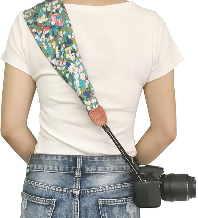 Alled Camera Neck Shoulder Belt Strap, Chevron Scarf Vintage Print Soft Coloful Camera Straps for Women/Men for DSLR/SLR/Nikon/Canon/Sony/Olympus/Samsung/Pentax ETC