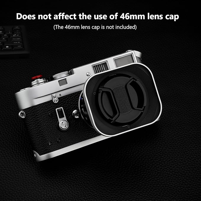 Haoge LH-ZV06 Metal Lens Hood for Zeiss Distagon T 21mm F/2.8 ZM, C Biogon T 21mm f/4.5 ZM, 25mm f/2.8 ZM, 28mm f /2.8 ZM, C Sonnar 50mm f/1.5 ZM Lens Silver