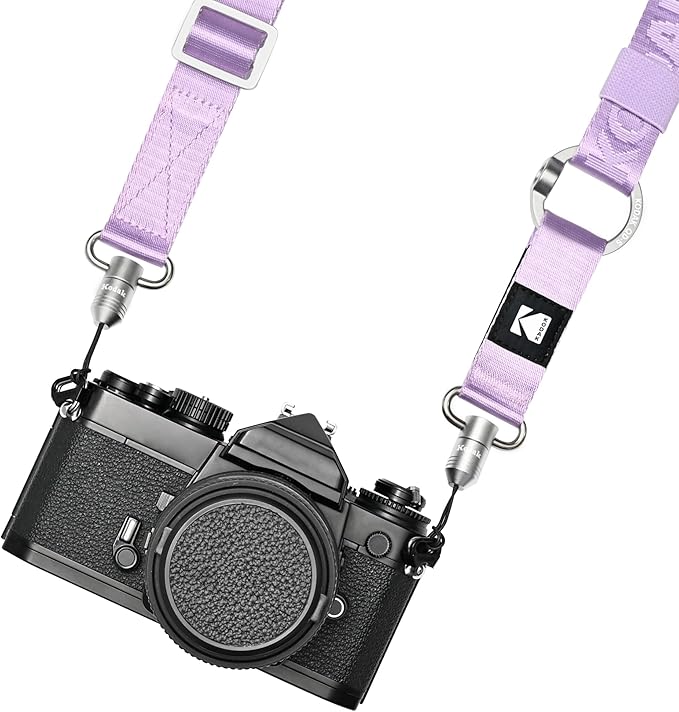 KODAK Multi-Purpose Camera Strap (Purple) - Quick-Detach System, Lightweight, Durable Metal Swivels, Multiple Usages, SLR Cameras, Compact Cameras, Smart Phones