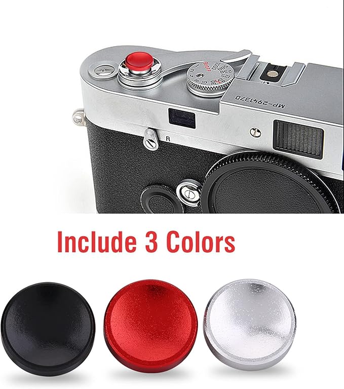 3pcs Universal Camera Shutter Button,Metal Mini Soft Release Buttons with Concave Surface