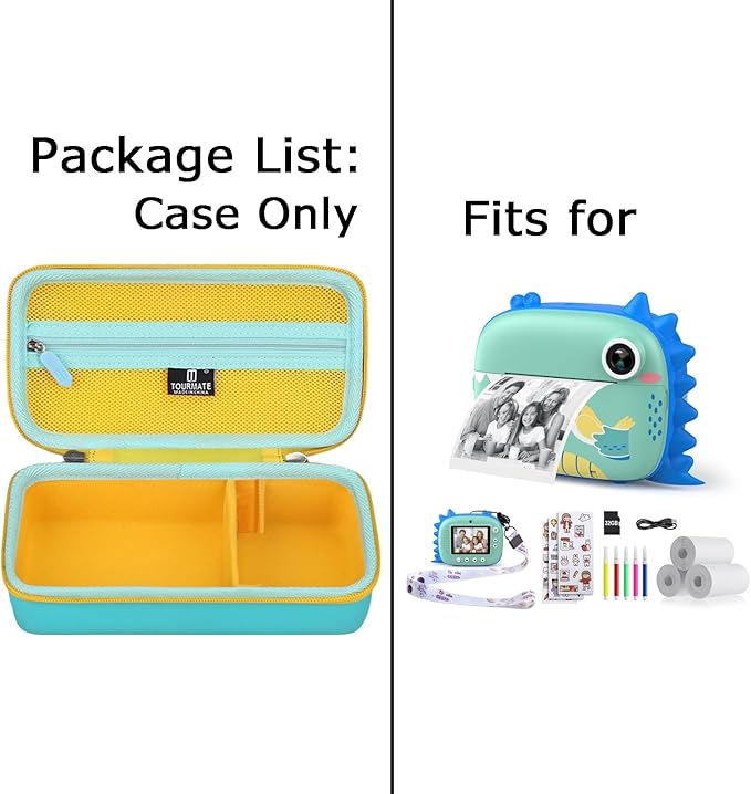 Hard Storage Case for HiMont/Sangrui/ARNSSIEN/Usteetic Camera Instant Print - Travel Case for Selfie Video Camera(Only Box) (PU, Blue)