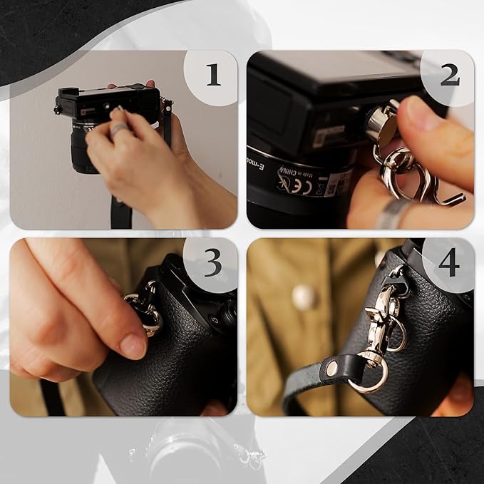 C Coiro Leather Camera Strap for One Camera Professional Single Leather Harness Shoulder Strap Quick Release