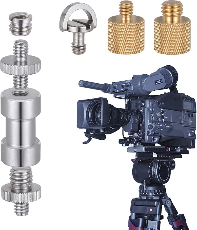 22pcs Camera Screw Adapter, KWOKWEI Camera Screw Mount Set 1/4" to 1/4" and 1/4" to 3/8" Tripod Screw Adapter Converter, Metal Camera Mount Adapter for Camera, Monopod, Ball Head, Light Stand