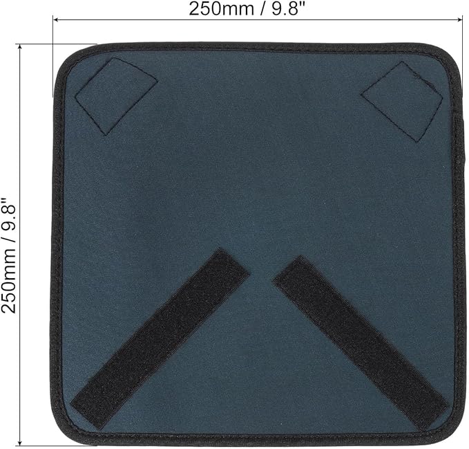 PATIKIL Camera Protective Wrap, 10"x10" Lens Wrap Cloth with Thick Protective Neoprene, Lens Pouch Bag with Hook and Loop for Lens, SLR, Black Grey