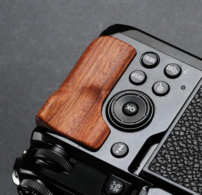 Wood Wooden Thumb Up Grip Sticker Finger Handle for ZF Camera (Desert Ironwood)