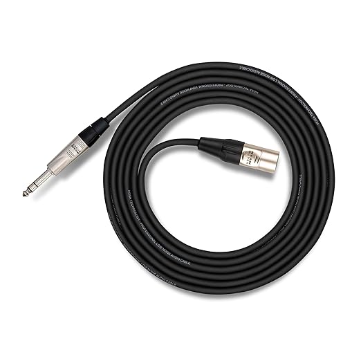 Hosa HSX-050 Pro Balanced Interconnect, REAN 1/4" TRS to XLR3M, 50 Feet