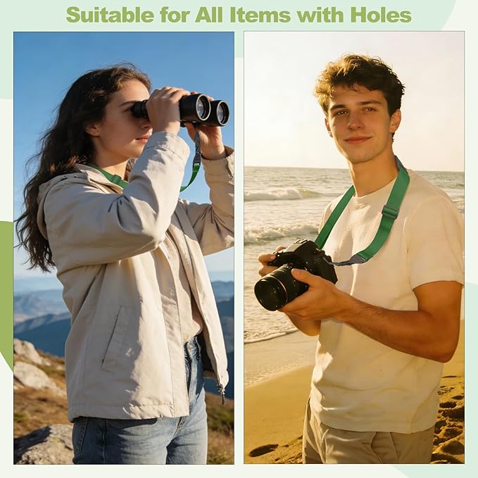 Universal Shoulder Strap, Removable Neoprene Padded Camera Strap, Adjustable Neck Lanyard for iPad, Binocular, Tablet Case, Camera, Luggage Bag (Dark Green Universal Shoulder Strap)