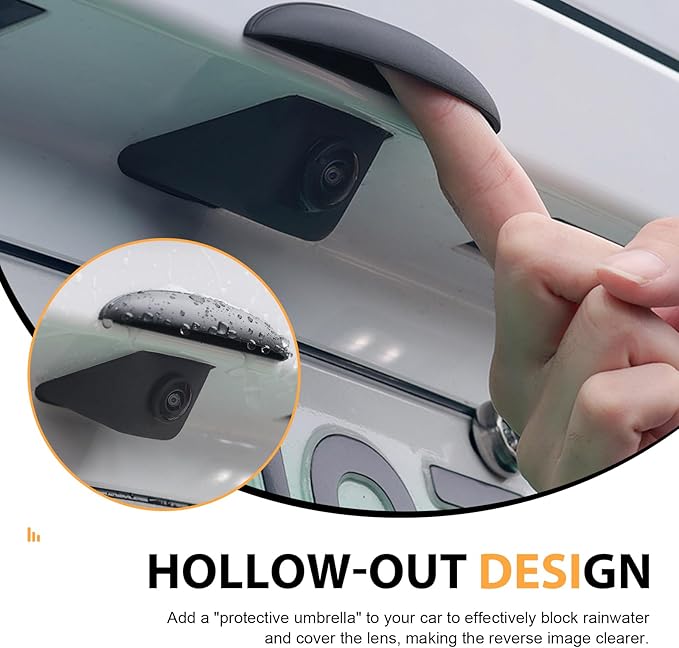 Car Rear View Camera Anti-Rain Cover, Soft Silicone Backup Camera Protective Covers, Auto Reversing Cameras Rain Cover with Wider Design, Universal Car Accessories for Most Vehicle (White)