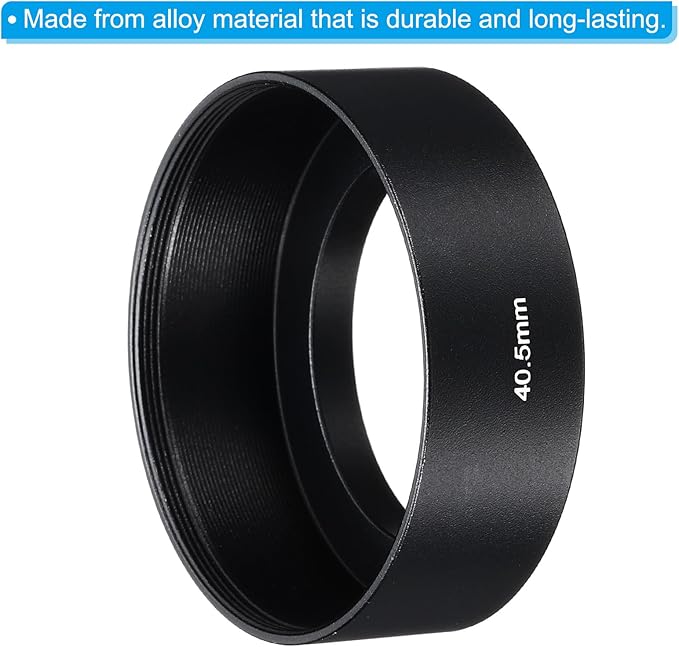 PATIKIL 40.5mm Lens Hood, Standard Focus Frosted Surface Anti-Reflective Inside Hood for Camera Lens, Black for Nikon, for Fujifilm, for Pentax, for Leica