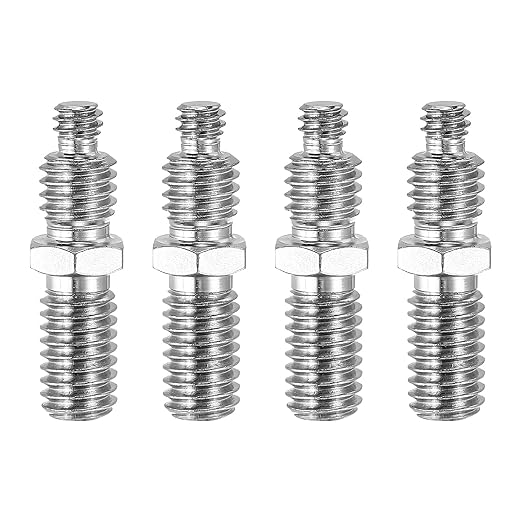 PATIKIL Tripod Screw Adapter 1/4" to 3/8" Male Thread Reducing Screws Tripod Mounting Thread Converter for Tripod Monopod of Camera, 4Pcs