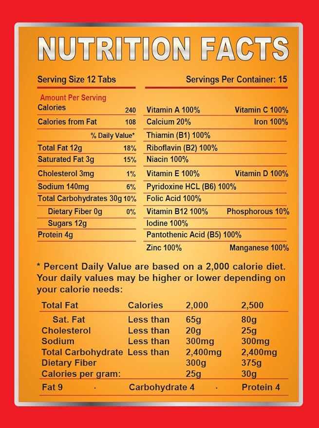 120 tabs Snack Food for 10 Days Emergency Survival MREs Meals Ready-to-eat Bugout for Travel Camping Boating Biking Hunting Activities Gluten Free and Non-GMO 25 Years Shelf Life - Vanilla Malt Flavor