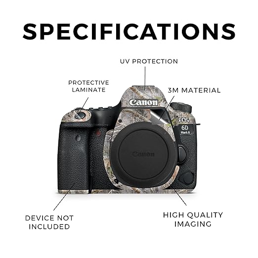 Carbon Fiber Camera Skin Compatible with Canon EOS 6D Mark II Camera (2017) - Kanati - Premium 3M Vinyl Protective Wrap Decal Cover - Easy to Apply | Crafted in The USA by MightySkins