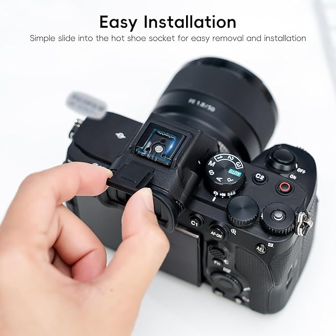 Hot Shoe Cover JJC Camera Hot Shoe Cap Protector for Sony A6600 A6100 A6000 A6300 A6400 A6500 A99II A77 II A68 A58 A7 III A7R II A7S II NEX-6 HX400V RX100II RX10 Replace Sony FA-SHC1M -2 Pack Black
