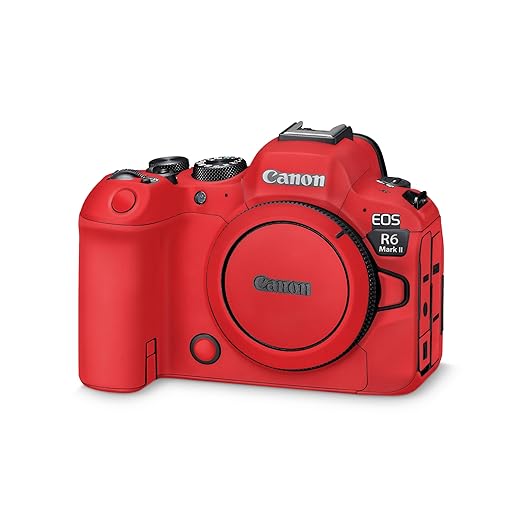 Camera Skin Compatible with Canon EOS R6 Mark II Camera (2022) - Solid Red - Premium 3M Vinyl Protective Wrap Decal Cover - Easy to Apply | Crafted in The USA by MightySkins