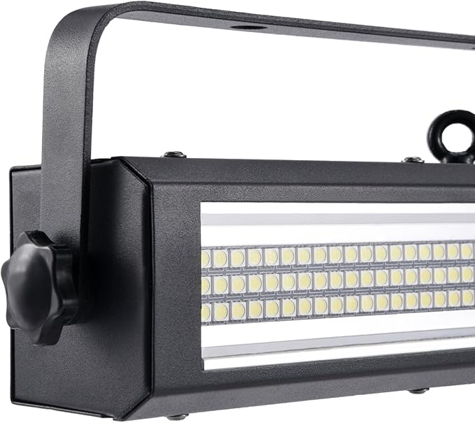 MFL. S100 132-LED Strobe Lights White bright Stage Lighting Strobe Blinder and Wash Light DJ Disco Lights Sound Activated Modes DMX control All in One for Party Stage Live Concert