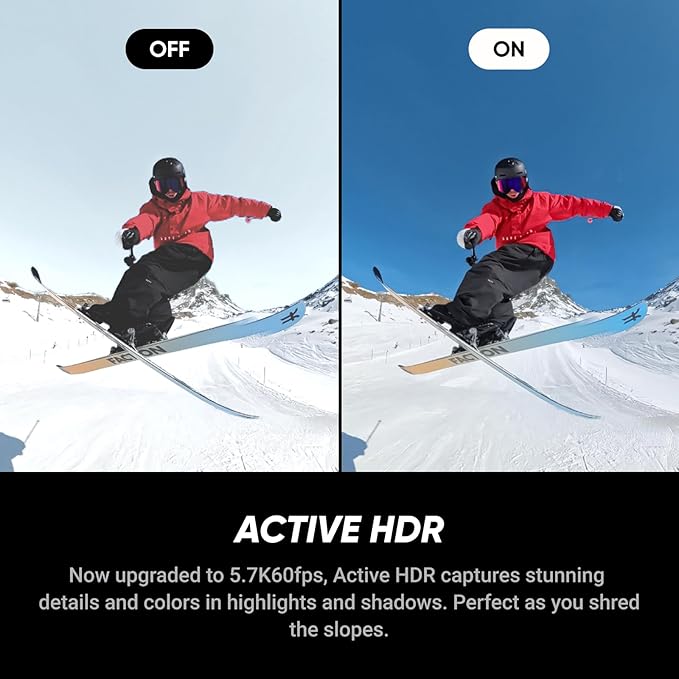 Insta360 X5 Ski Bundle - Waterproof 8K 360 Camera, Invisible Selfie Stick Effect, Leading Low Light, Rugged & Replaceable Lens, 3-Hour Battery, Clear Audio, Stabilization