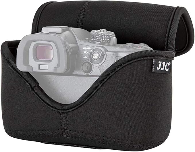 JJC Ultra Light Neoprene Camera Case Pouch Bag for Canon EOS R EOS RP +24-105mm Lens, 80D 70D 750D +18-135/17-85/18-55mm, Nikon D7500 D7200 D5500, Panasonic GH5 GH5S +12-60mm Lens, Water Resistant