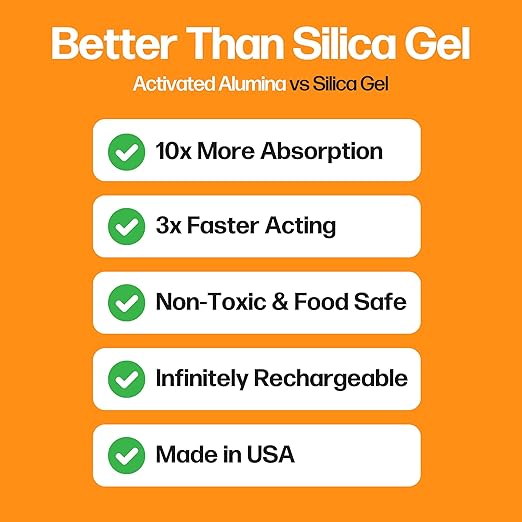 Slice Engineering (8lb) Activated Alumina Desiccant | 10X More Powerful Than Silica Gel | Infinitely Rechargeable | Prevent Wet Filament | Reusable Desiccant | Made in The USA