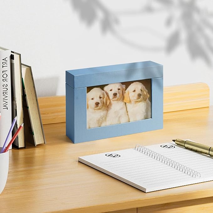 Aiuonenian Cardboard Photo Boxes For Pictures 5x7, Family Photos Storage Box Set, Photo Album Box, Small Photo Storage Box Archival For Couple Photos, Postcards Box(2pack)
