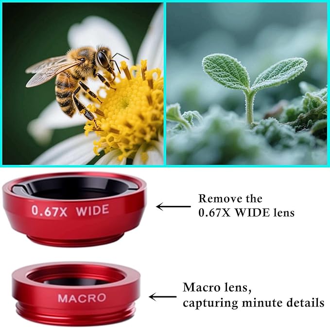 Wide-Angle Macro Fish-Eye Camera Lens Kit, for Smart Phones, Tablet Computers, ipad Laptop.External Expansion Add-on Lens
