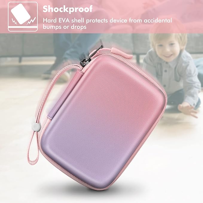 FINTIE Kids Camera Case Compatible with Goopow/Seckton/Dylanto/Mgaolo/Masterbee/CIMELR/Desuccus Kids Digital Camera Toys, Children Carrying Bag, Birthday Festival Gift, Fantasy Ombre