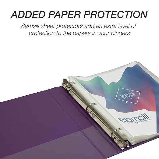 Samsill Durable 1 inch 3 Ring Binder, Made in USA, D Ring Binder, FSC 100% Recycled Chipboard, Island Assortment, 6 Pack
