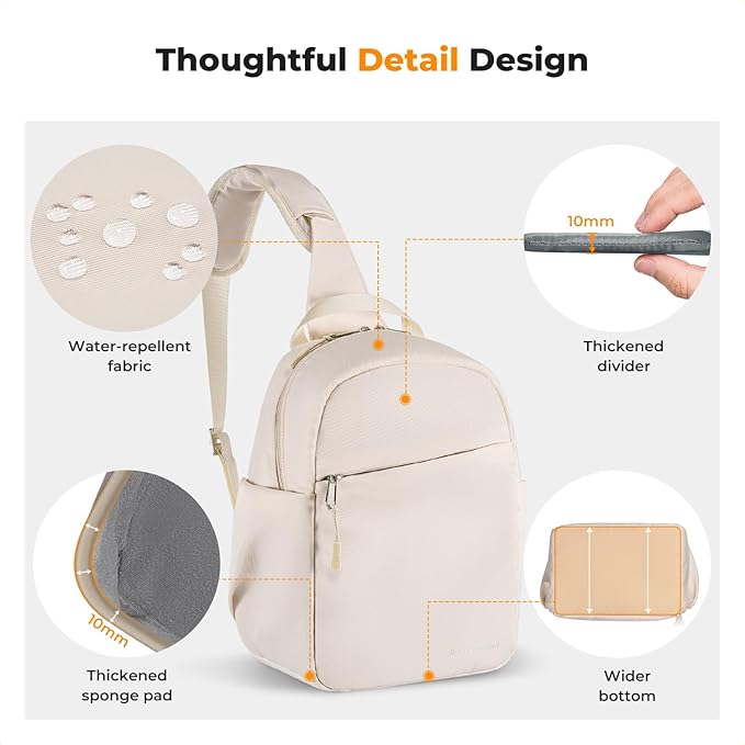 K&F CONCEPT Small Camera Bag for Photographer, Camera Sling Crossbody bag for DSLR/SLR/Mirrorless Camera, Compact Camera Case for Men and Women
