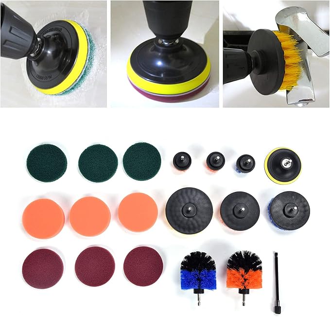 Drill Brush Kit Cleaning Set for Household Nylon Plastic Material