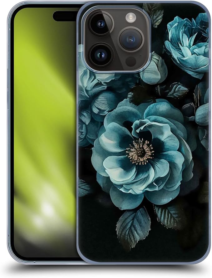 Head Case Designs Officially Licensed LebensArt Watercolor Blooms Teal Birds and Floral Hard Back Case Compatible with Apple iPhone 15 Pro Max