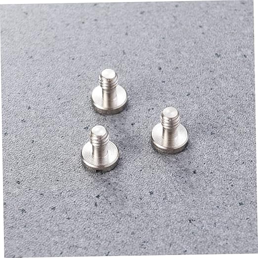 DOITOOL 2sets D-Ring Tripod Screws with Small Screws for Quick Release Plate 6pcs*2