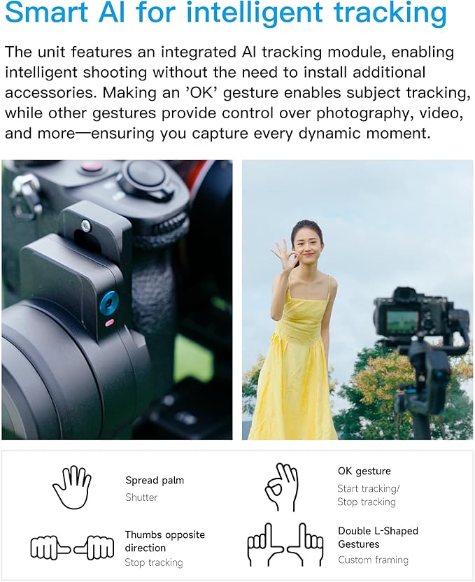 FeiyuTech SCORP 2 Gimbal Stabilizer for DSLR and Mirrorless Camera, Integrated Al Tracking, 3-Axis Camera Stabilizer Fits for Sony Canon Fuji Nikon, 5.5lbs Payload Touch Screen Vertical Shooting