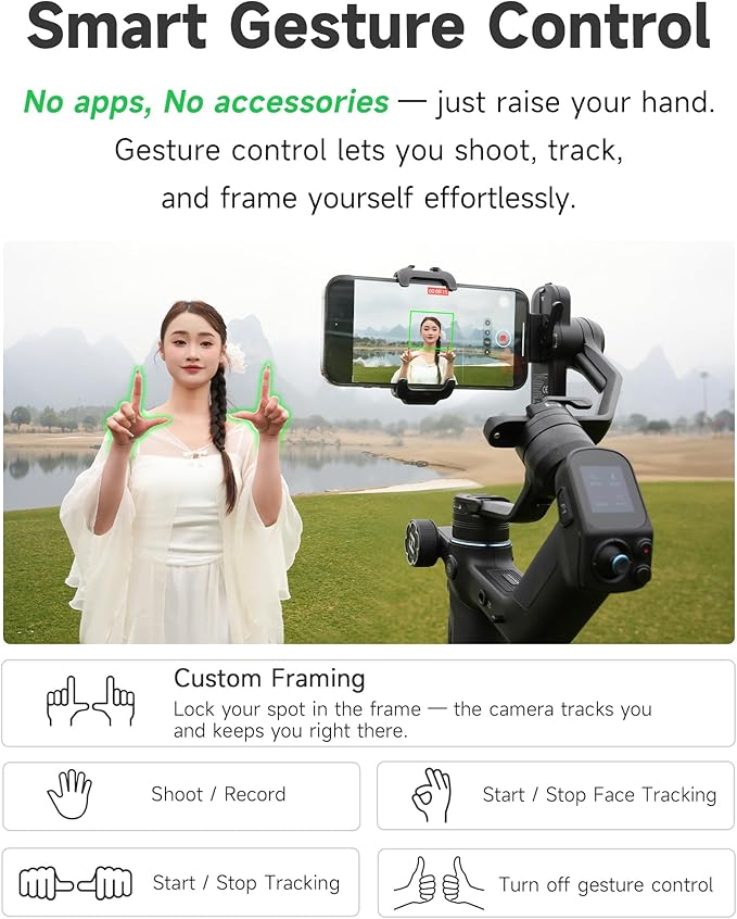 FeiyuTech SCORP Mini 3 Kit All-in-One Gimbal Stabilizer – Upgraded AI Tracking 4.0, 3-Axis Gimbal for Canon/Sony Vlogging Cameras, iPhone, Action Cams, 4.4 lb Payload, 1.3" Touchscreen