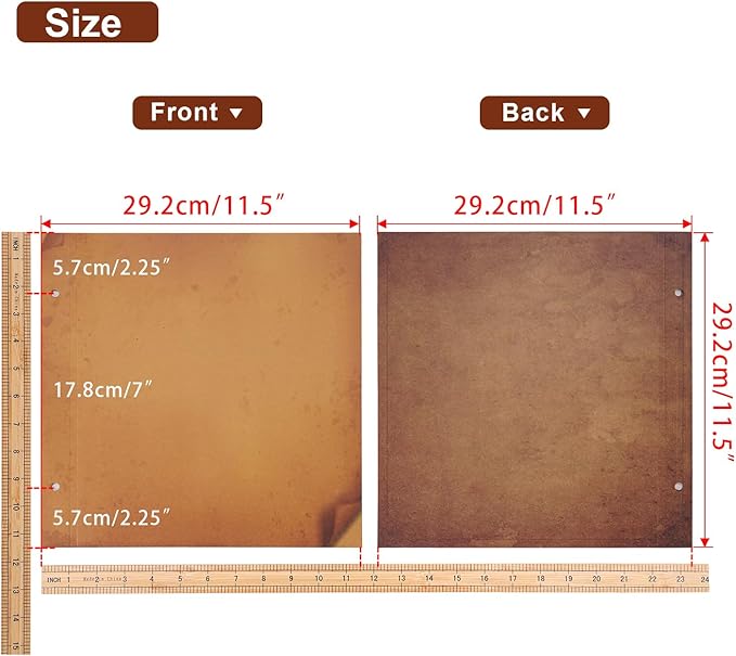 11.5x11.5 Inch Our Adventure Book Inner Pages,Refilled Pages for DIY Scrapbook Photo Album,10 Sheets/20 Expansion Pages Extra Pages No Ink Penetration/Expansion