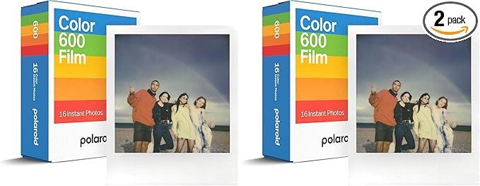 Polaroid Color Film for 600 Double Pack, 16 Photos (6012) (Pack of 2)